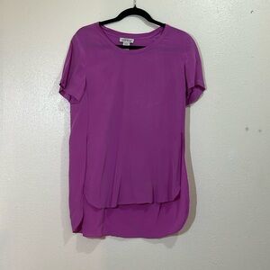 Orvis 100% silk magenta top. Size Small.